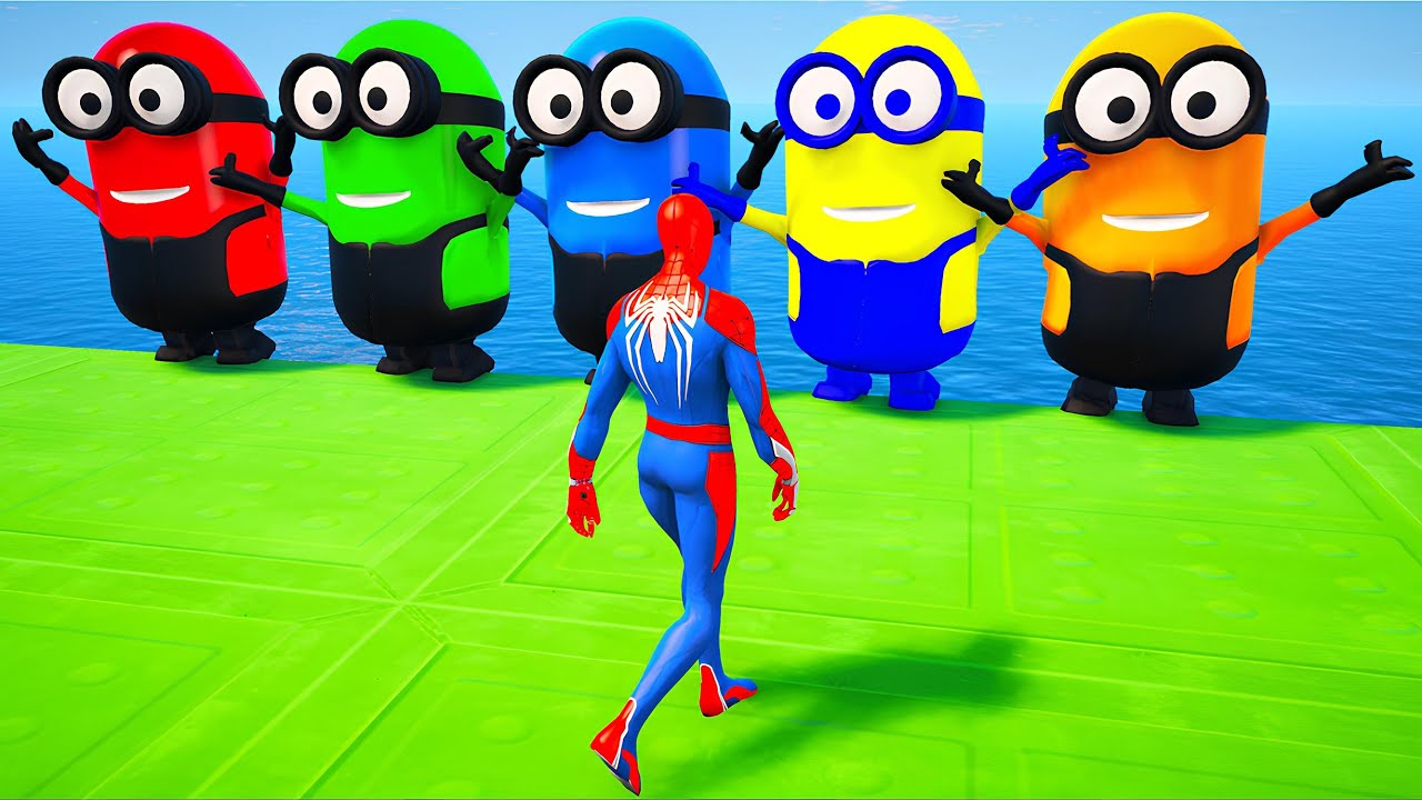 🎮 GTA 5 Spiderman vs Minions &ndash; Funniest Ragdoll Battles! 🕷️ | ep.3