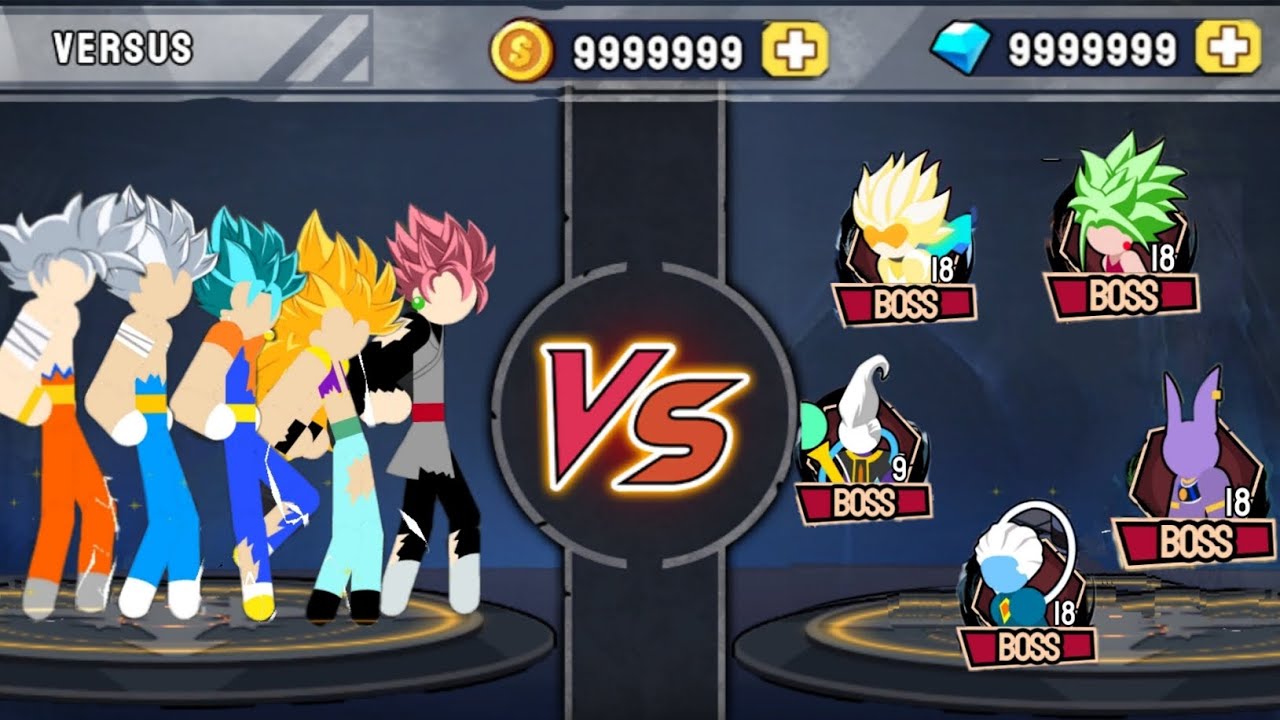 Stickman Warriors Story Mode | Black, Jiren, Gohan Vs Beerus, Whis, Hearts