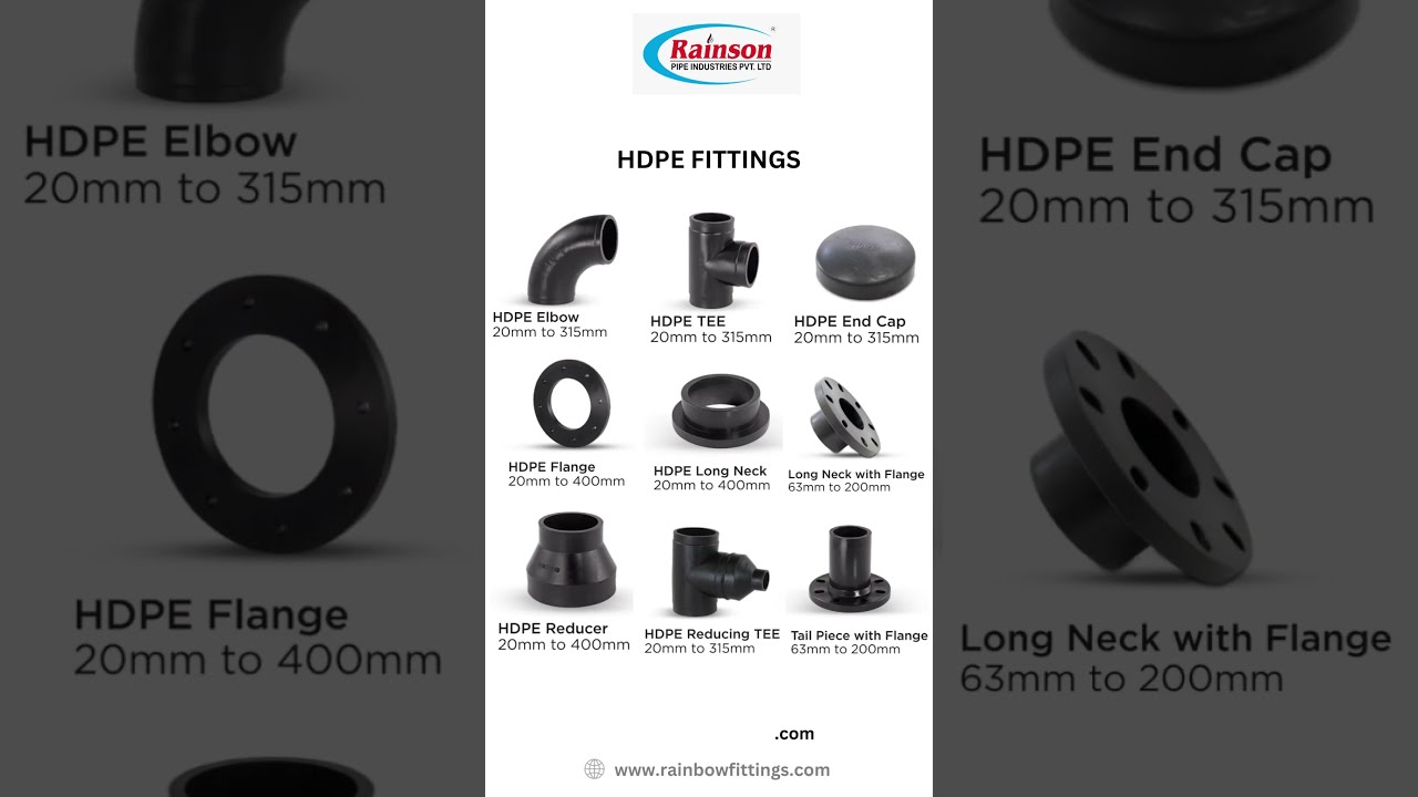 HDPE Butt Fusion Fittings - Rainson Pipe Industries Pvt. Ltd. #hdpe #fittings #rainsonpipeindustries