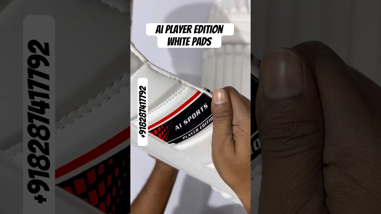 Ai Player Edition White Pads 💙 #cricket #cricketequipment #kashmirwillow #batbuy #batreview #sports