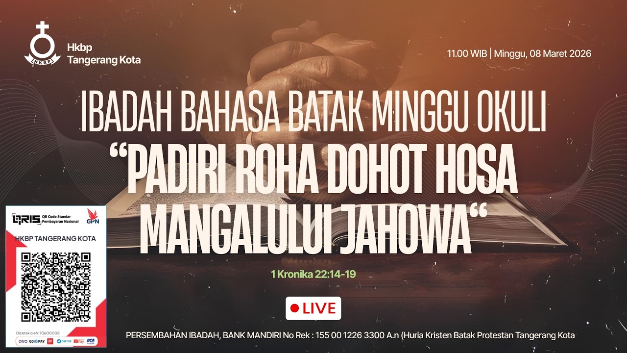 IBADAH Minggu Siang | 11.00 Wib, 08 Maret 2026 | HKBP Tangerang Kota