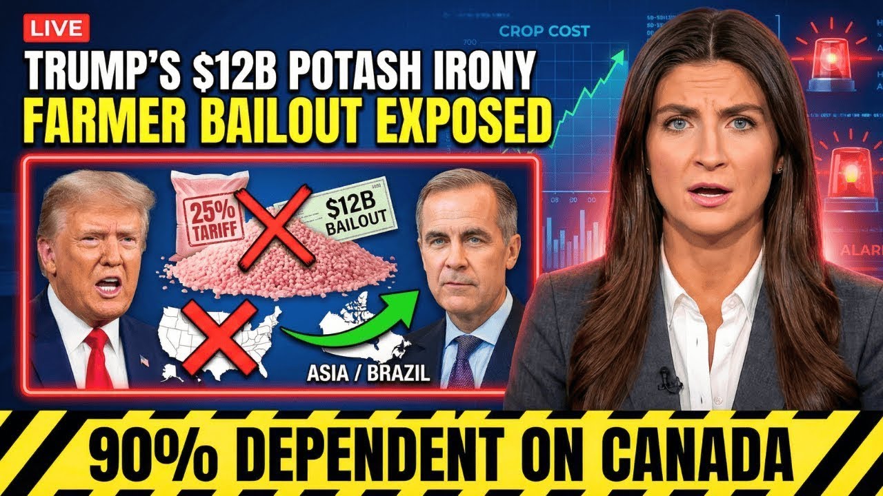 1 Min Ago:Trump's Potash Tariff BACKFIRES &ndash; US Farmers Pay 13% more, $40-Billion Bailout Required