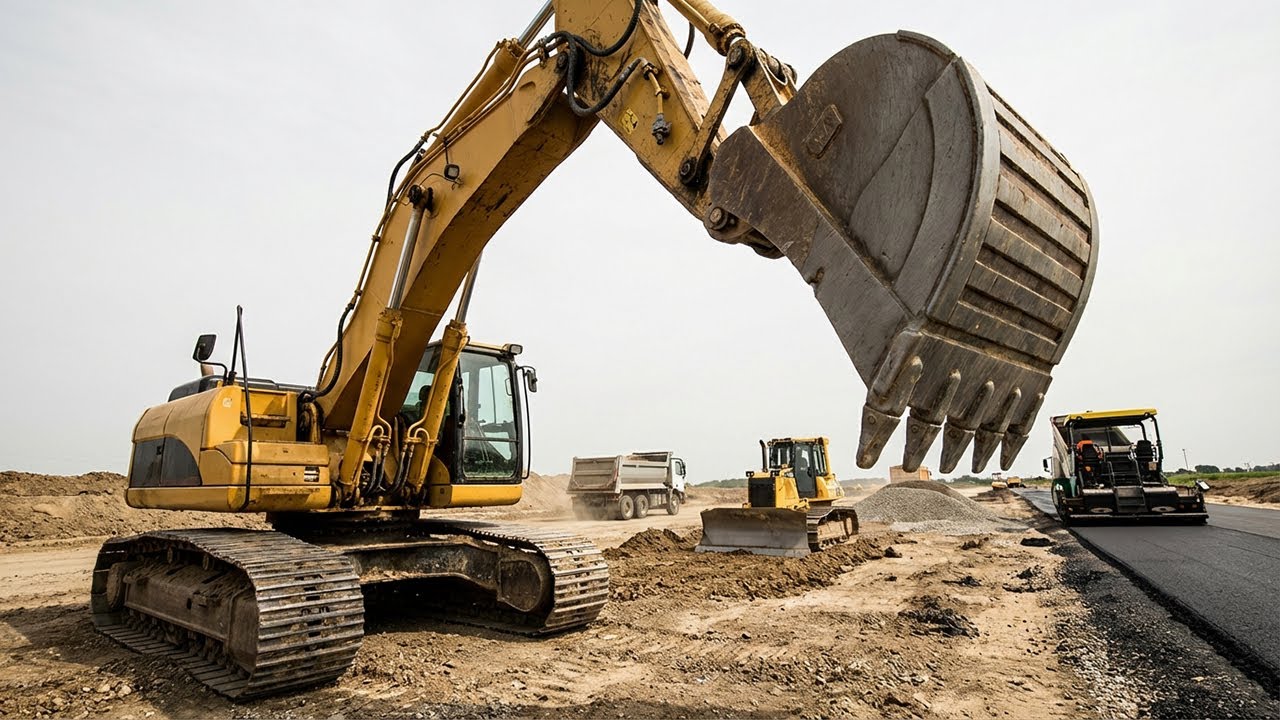 Heavy Construction Machines Compilation | Real Worksite Footage