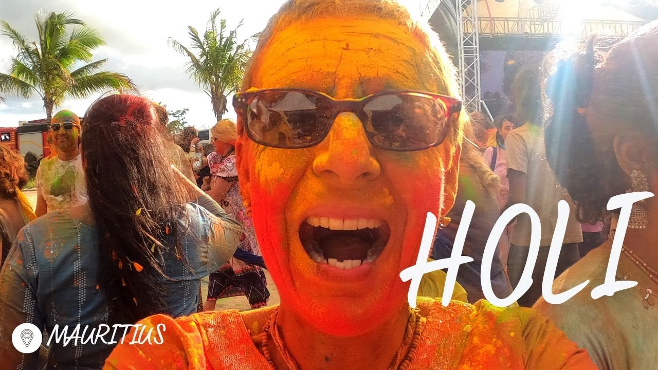 Celebrating Holi, the festival of colours, in Mauritius - crazy