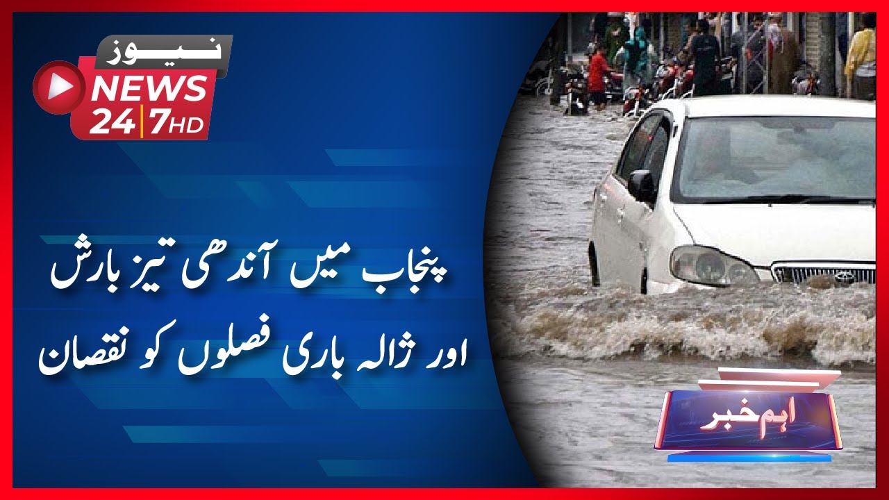 Wind, Heavy Rain And Hail Destroyed Crops In Punjab
