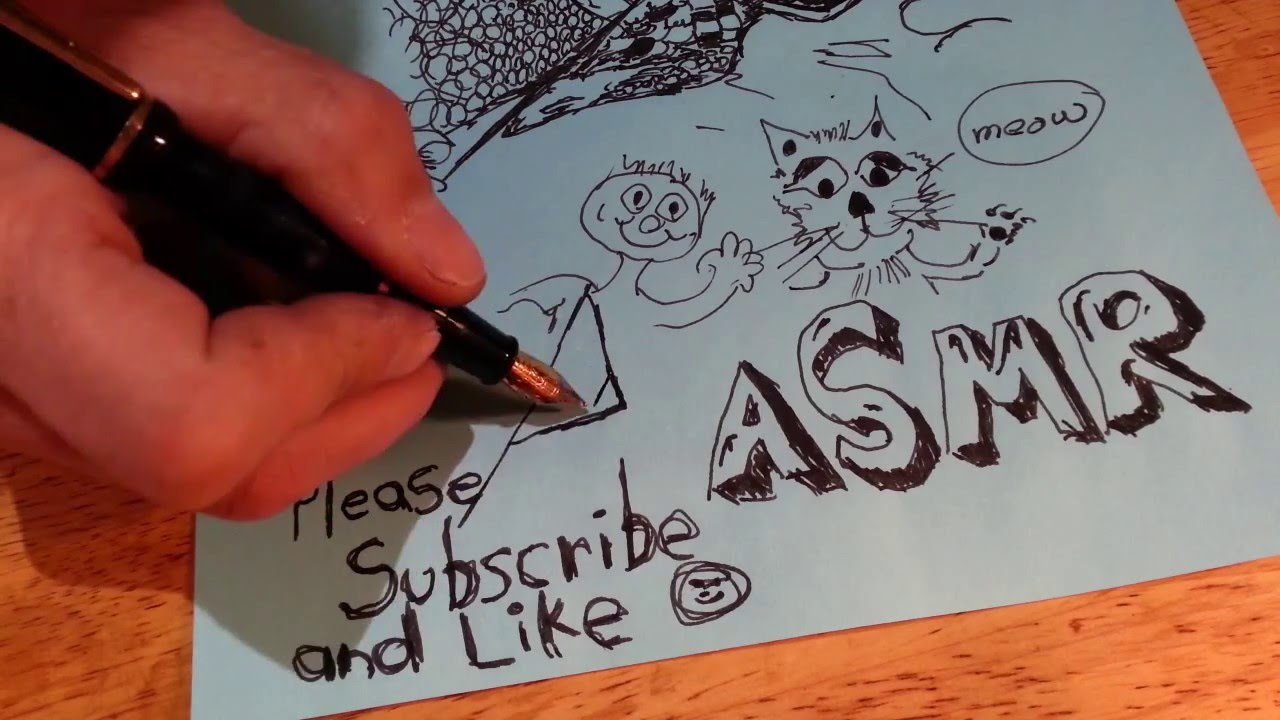 ASMR Drawing - Doodling  - Fountain Pen