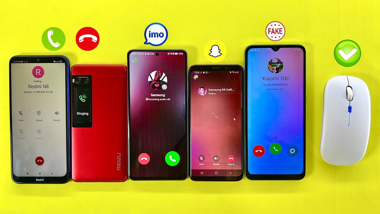 Incoming Outgoing Call Redmi & MEIZU, Social Media SnapChat+iMO Samsung & HUAWEI, FAKE CALL Redmi 