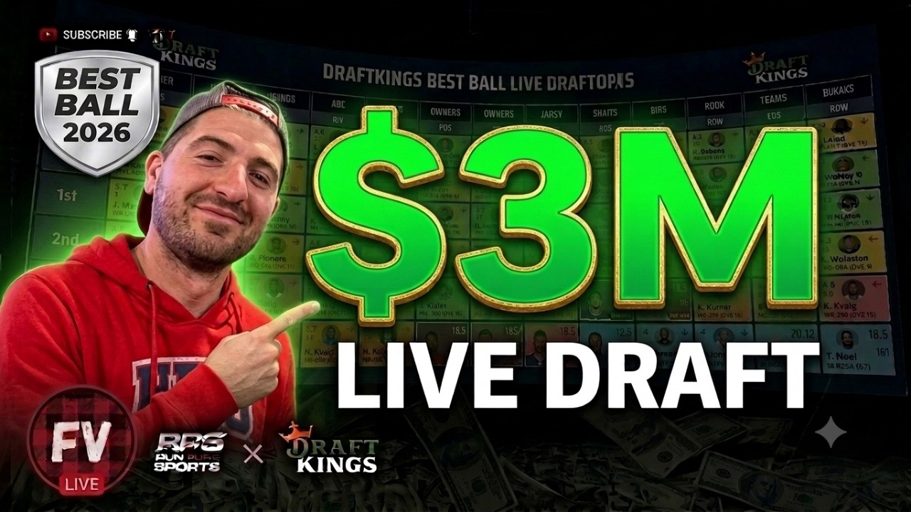 $3M Best Ball Live Draft | DraftKings Stack Strategy
