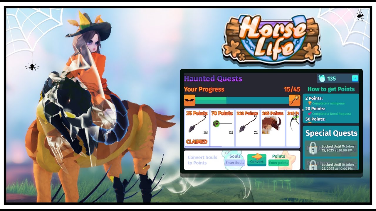 [Roblox: Horse Life] Встречаем Хэллоуинское событие 2025 года! Ловля гул-скакунов и хаунт-кобыл!