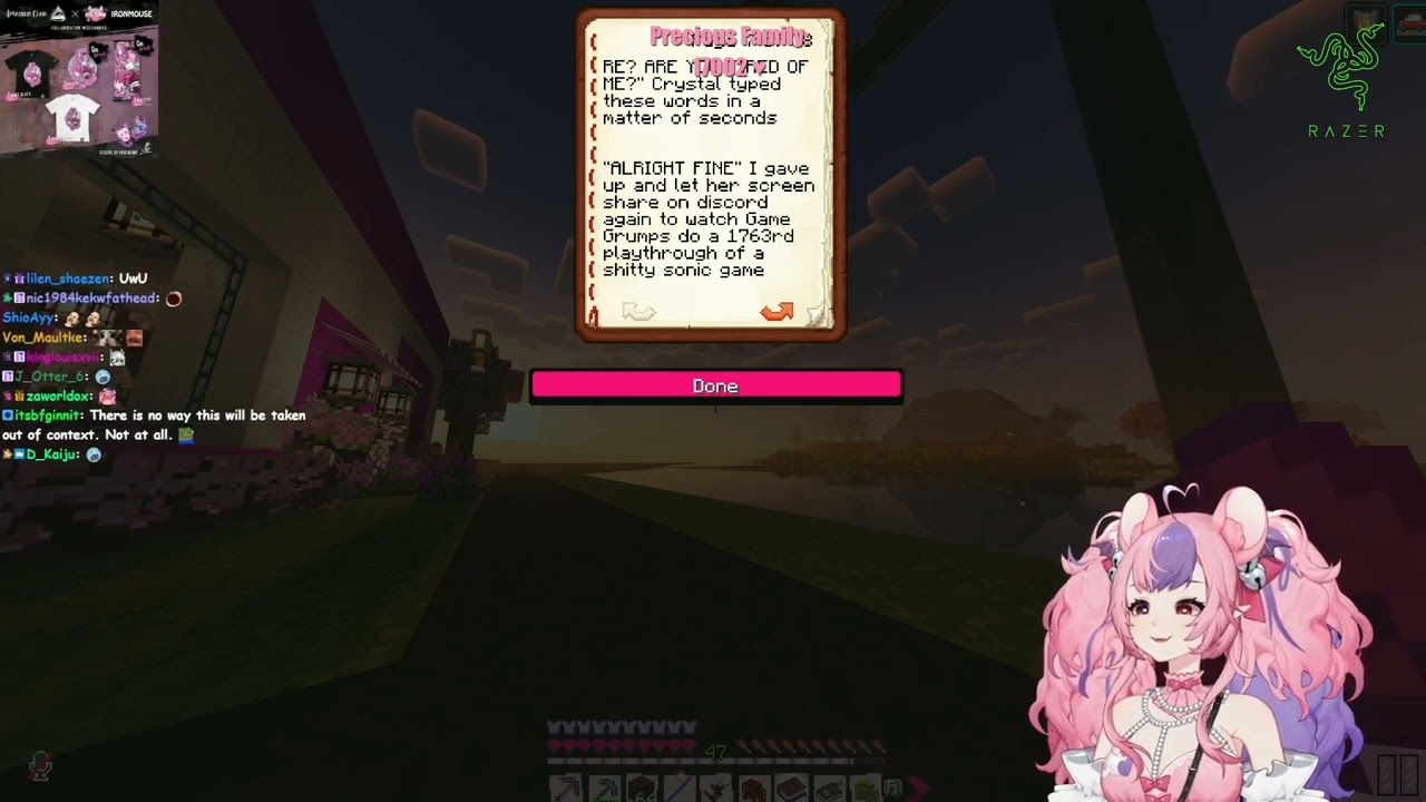 Ironmouse reads Kuro's cursed mail