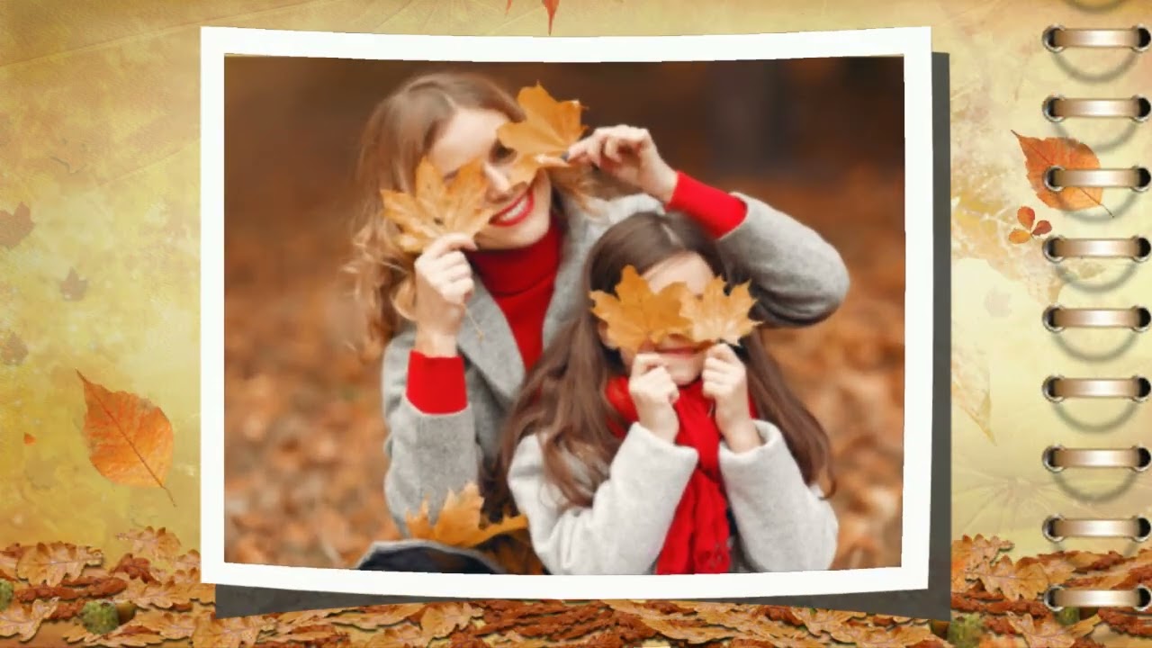 Детский осенний альбом. Бесплатный проект фотошоу pro. Ссылка в комментариях.