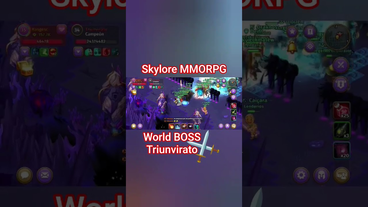 Skylore | World BOSS Triunvirato #pve #mmorpg