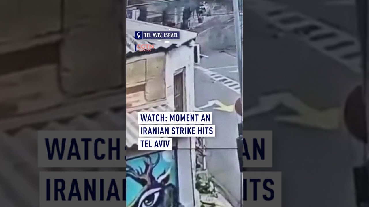 WATCH: Moment an Iranian strike hits Tel Aviv
