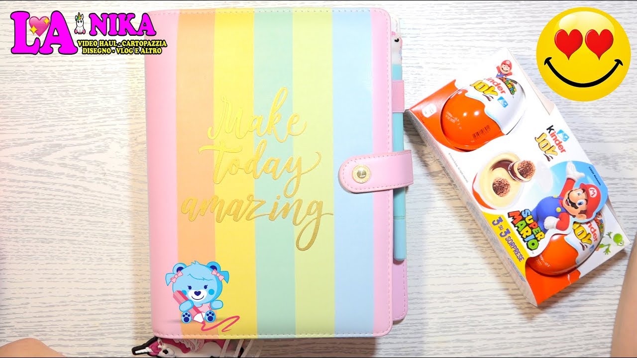 PLAN WITH ME 2020 WEEK #18 DECORAZIONE AGENDA TEMA PANDA +APRO OVETTI KINDER JOY SUPER MARIO By Nika