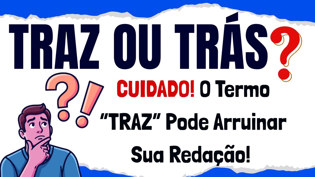 📕TRAZ ou TRÁS? | Macete INFALÍVEL para Nunca Mais Errar na REDAÇÃO! | Aprenda em Poucos Minutos!
