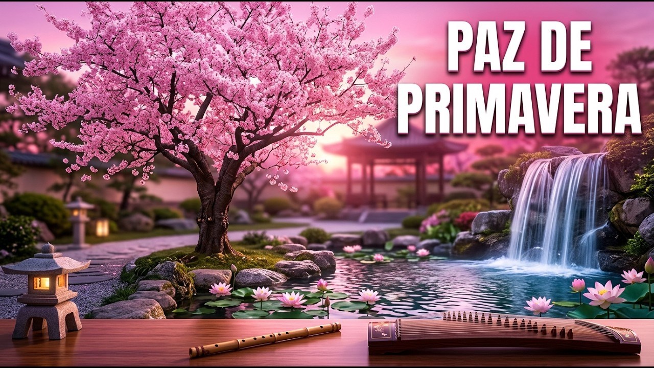 Paz de Primavera 🌸 Jardín Zen | Guzheng + Flauta de Bambú | Música Relax Hi-Fi (2H)
