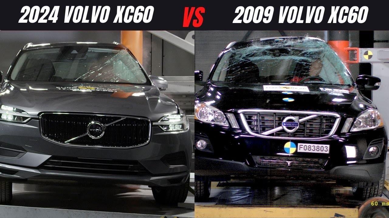 Сравнительный краш-тест Volvo XC60 2024 года: первое и второе поколение — Safety Evolution
