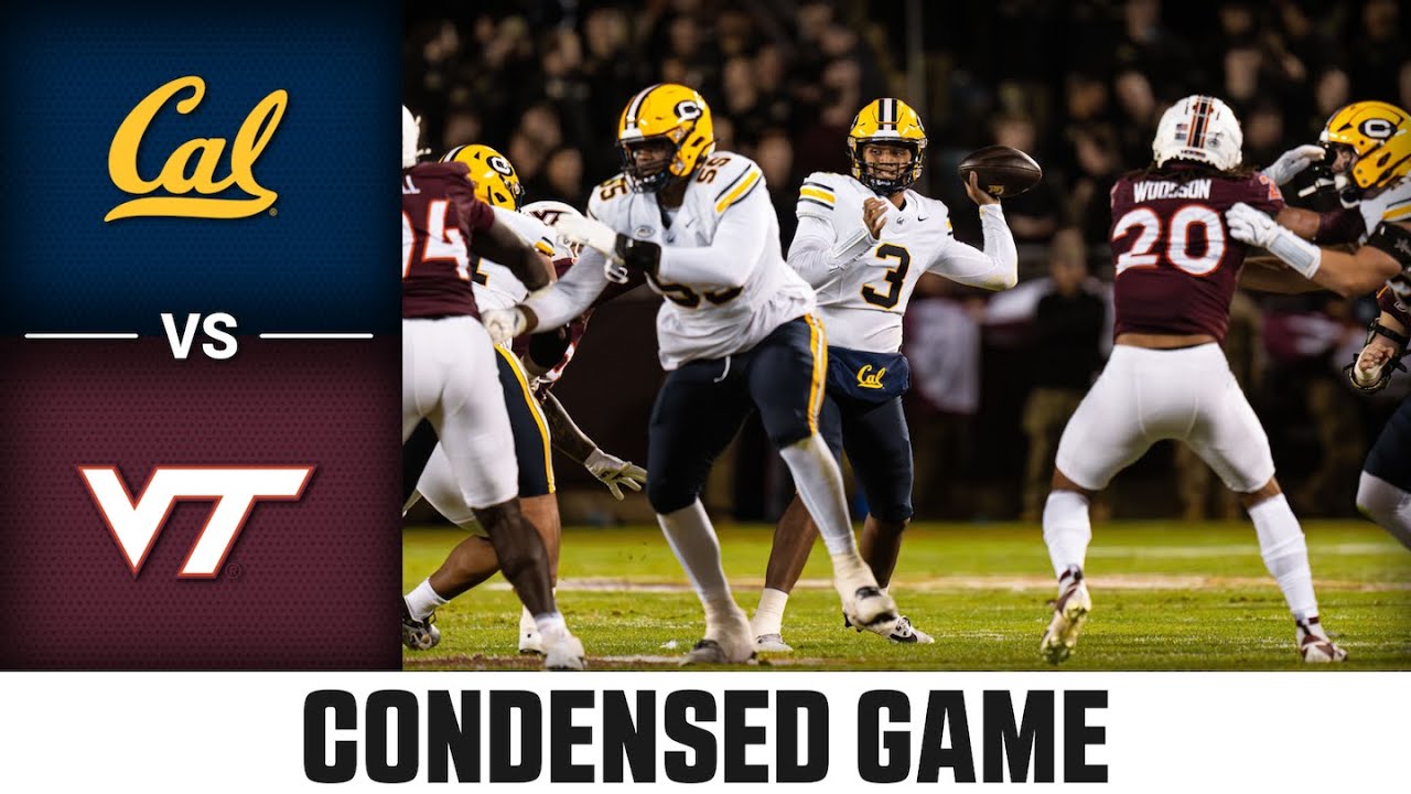 Cal vs. Virginia Tech Condensed Game | 2025 ACC Football