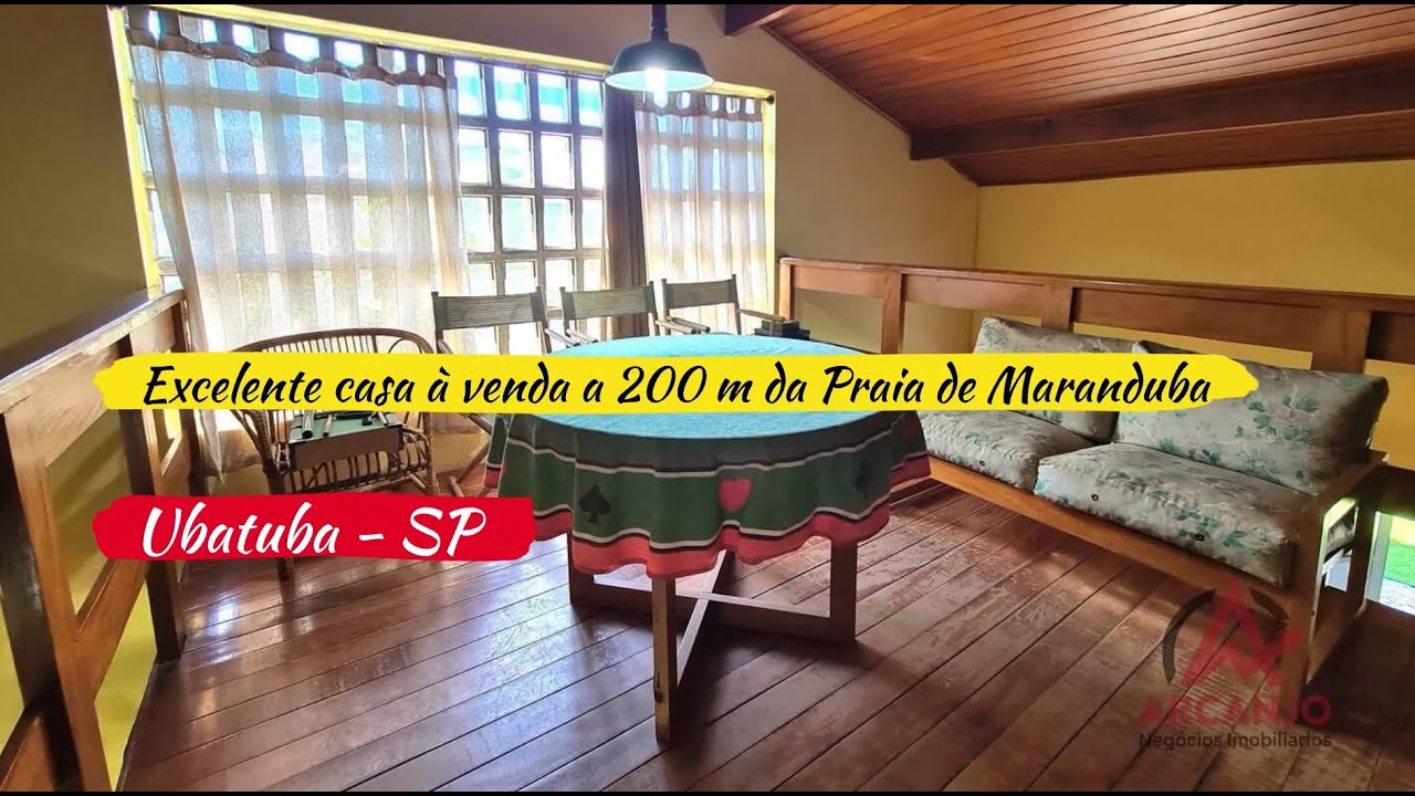 Excelente casa à venda a 200 m da Praia de Maranduba - Ubatuba - SP