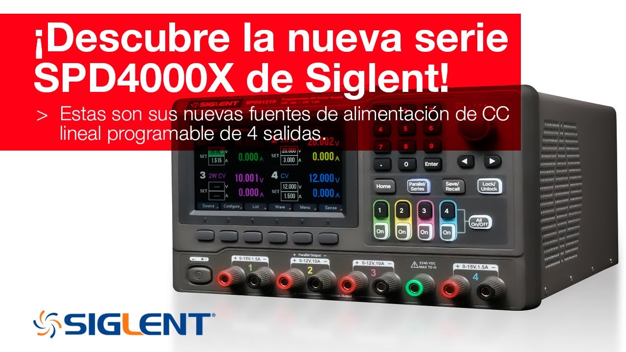 Fuente de alimentación SPD4000X | Nueva serie de SIGLENT | Fuente alimentación lineal y programable.