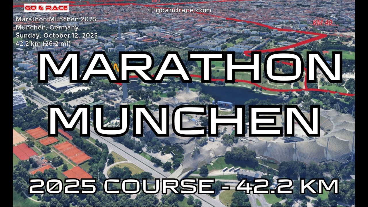 Marathon München 2025: 3D Video Course Map | 42.2 km - München