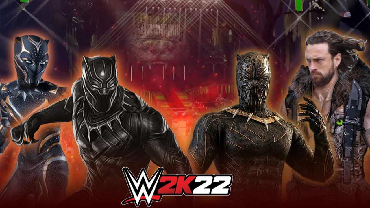Black Panther vs Killmonger & Kraven the Hunter - WWE 2K22