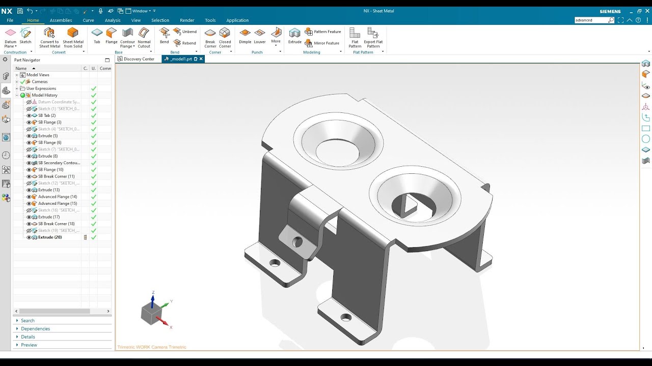 Siemens NX Sheet Metal Tutorial | 12