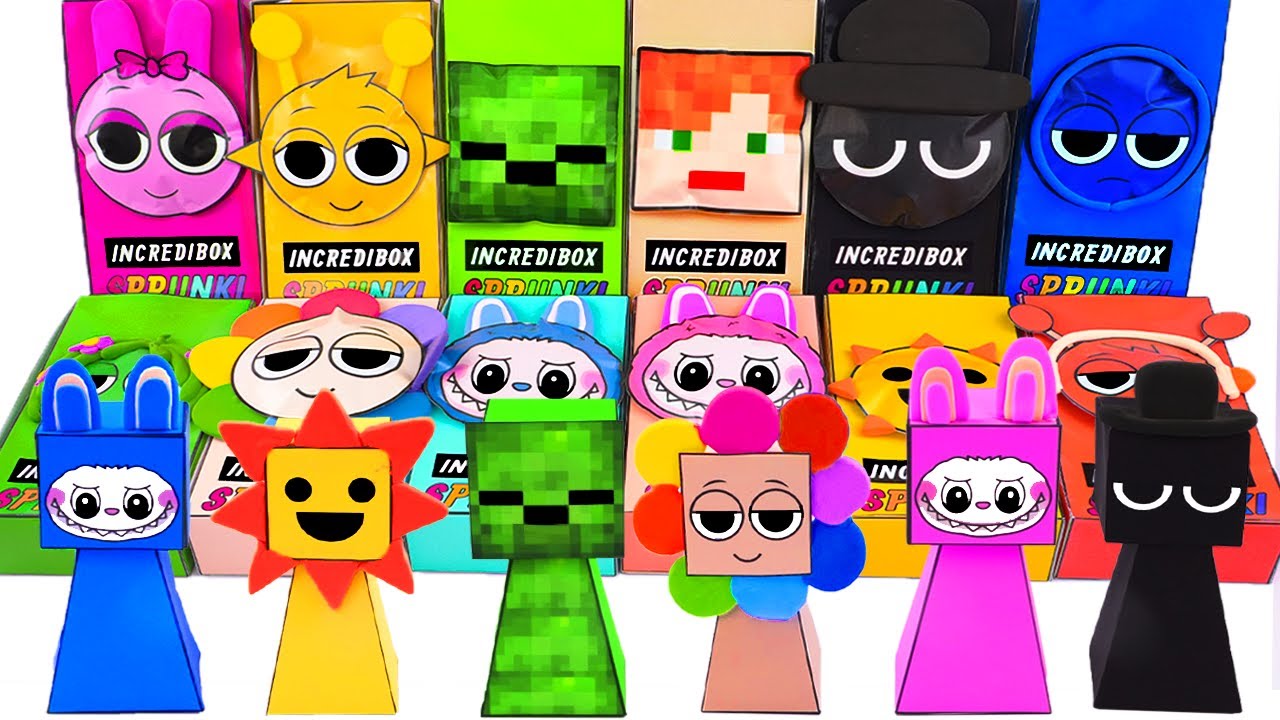 Paper DIY💖Cute Unboxing INCREDIBOX Blind Box, How to make Mr.Blind Bag ASMR#cute #좋아요 #블라인드 백  #diy