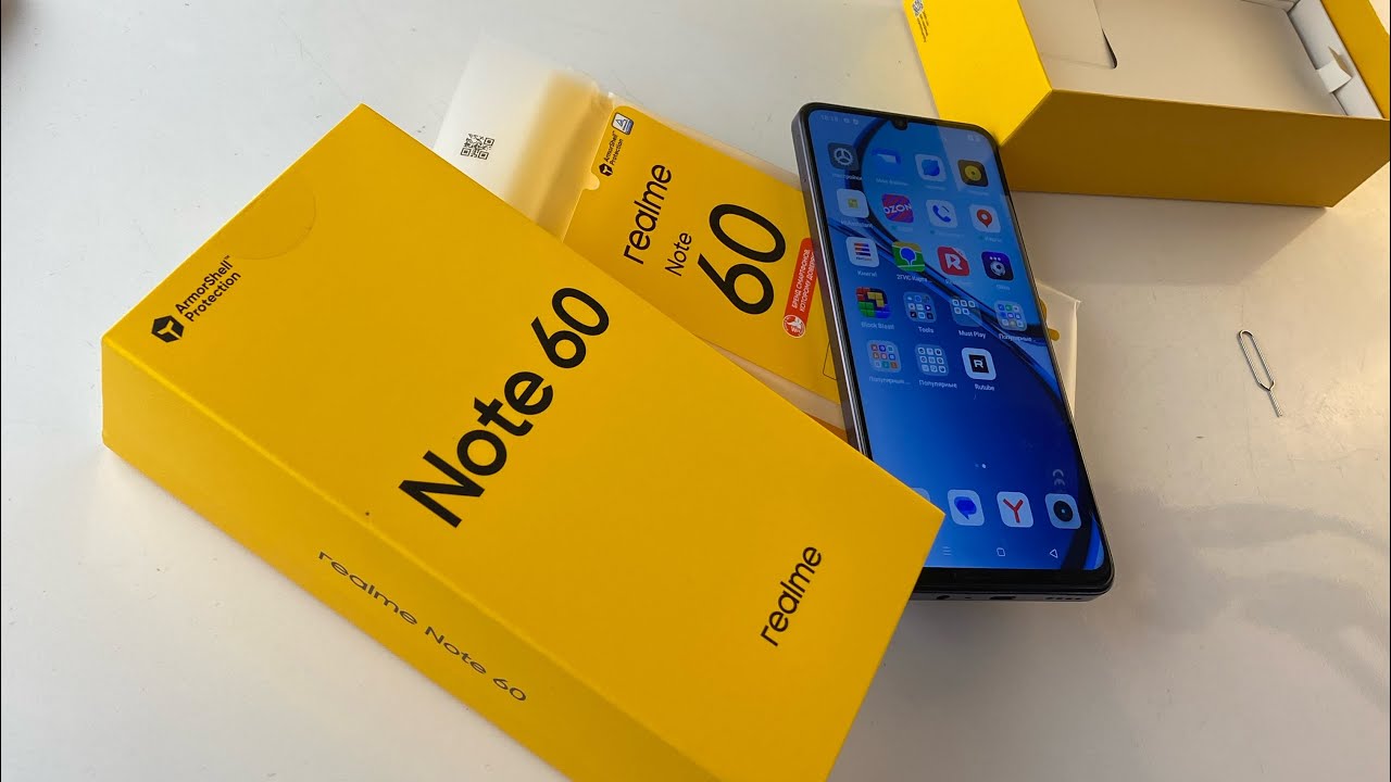 Распаковка лучшего смартфона до 55 долларов Realme Note 60 или 5940 рублей как подарок топ вариант