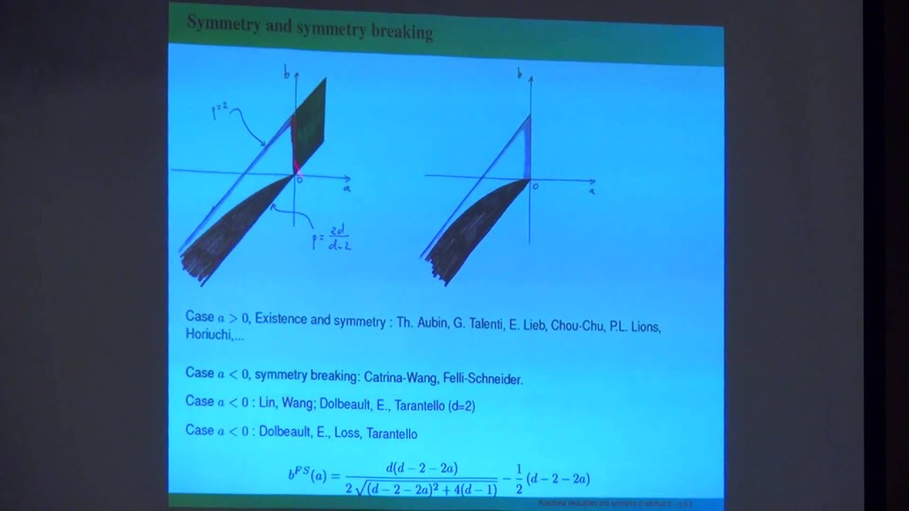 Functional inequalities and symmetry of optimizers | Maria Esteban | Лекториум