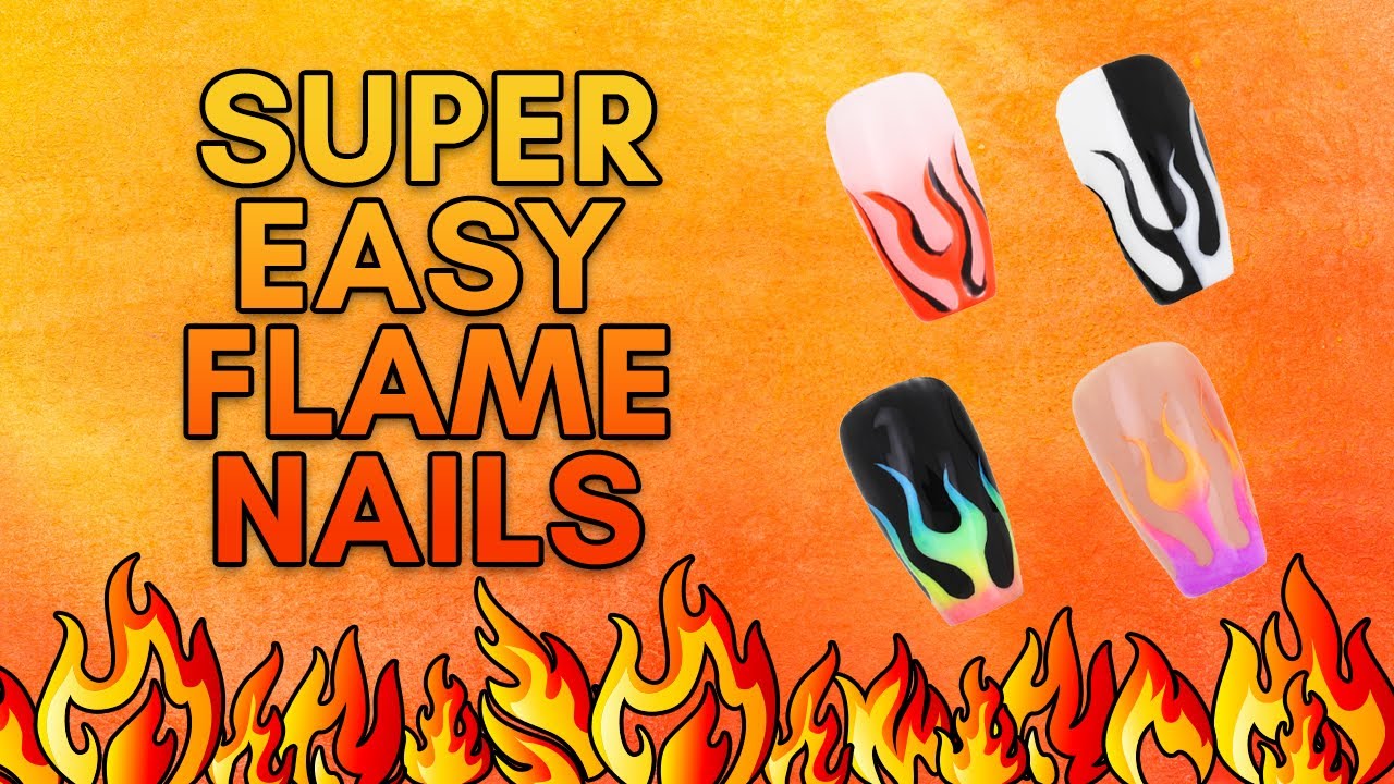 🔥 Super Easy Flame Nails | Get the 90's/Y2K Look 🔥