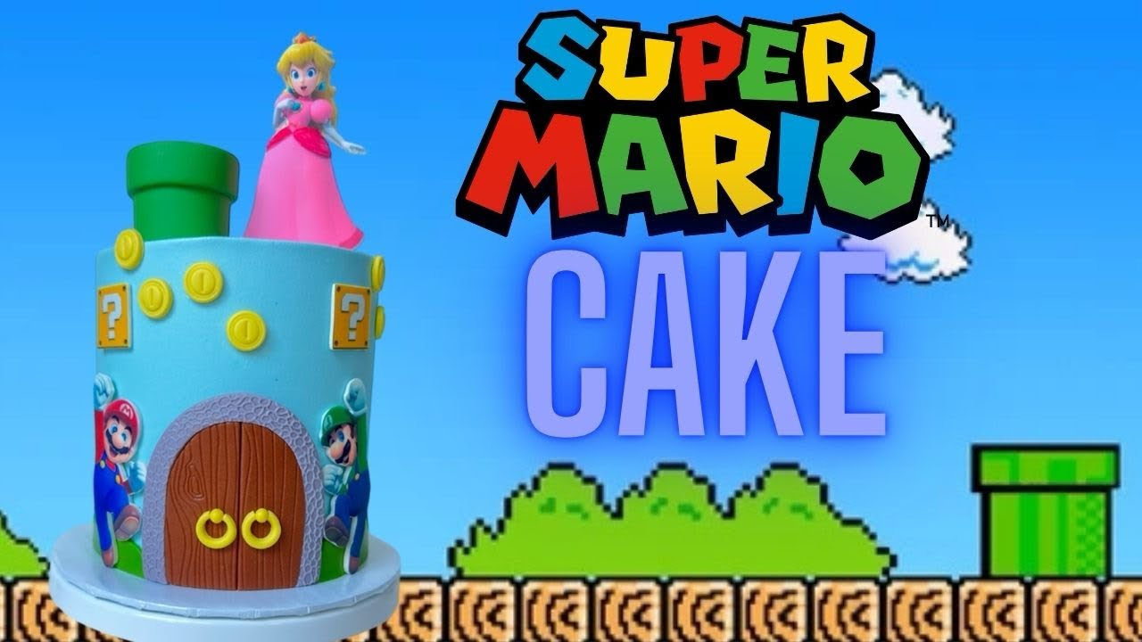 Easy Super Mario Cake Tutorial with edible images