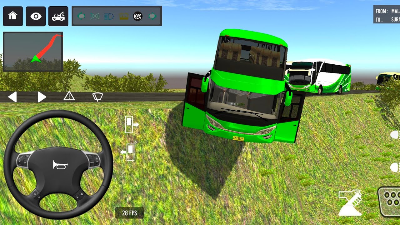 VOLVO Bus Driving in World's Most Dangerous Road | Extreme Road of 2024 Indonesia Bus Simulator 