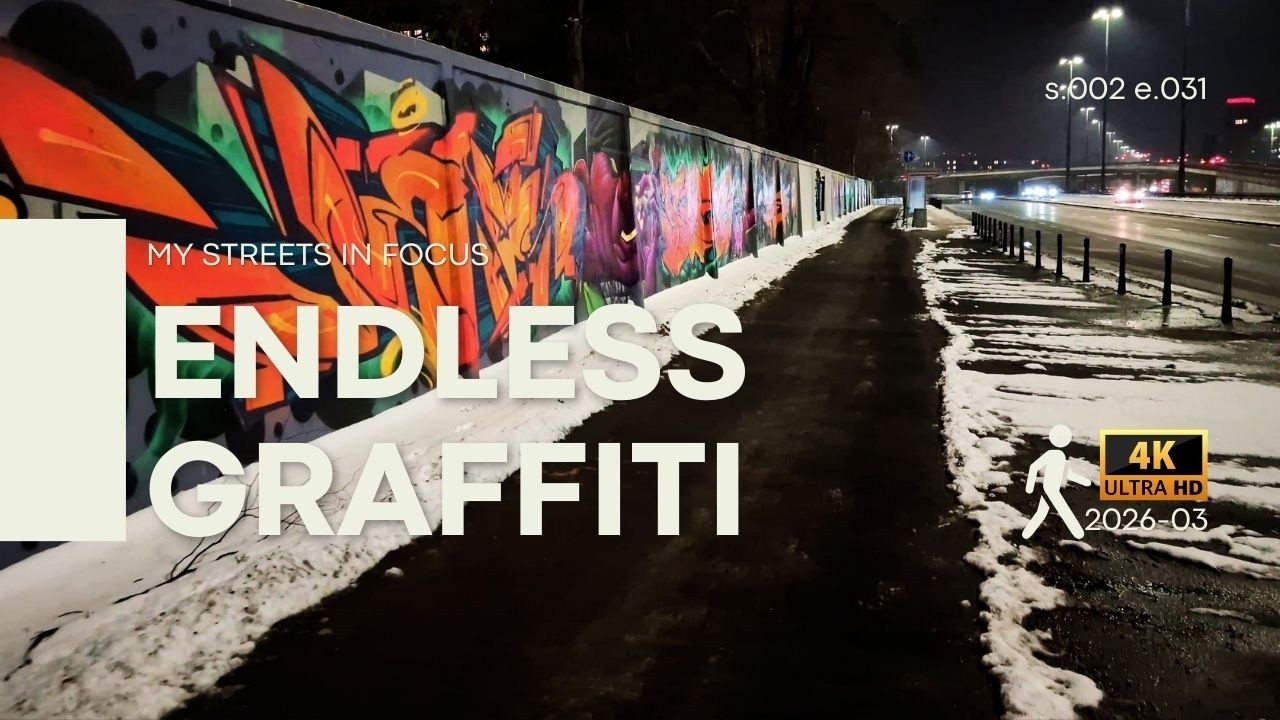 Warsaw Street Art Gallery 🌃 35 Minutes of Murals at Tor Służewiec [-5&deg;C], no talking