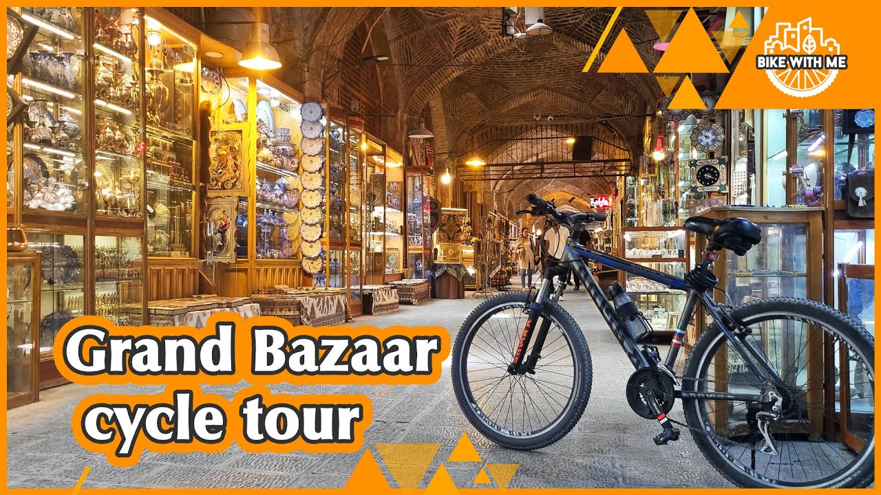 Cycling in Grand Bazaar of Isfahan | Bike with me to see different parts of the Bazaar