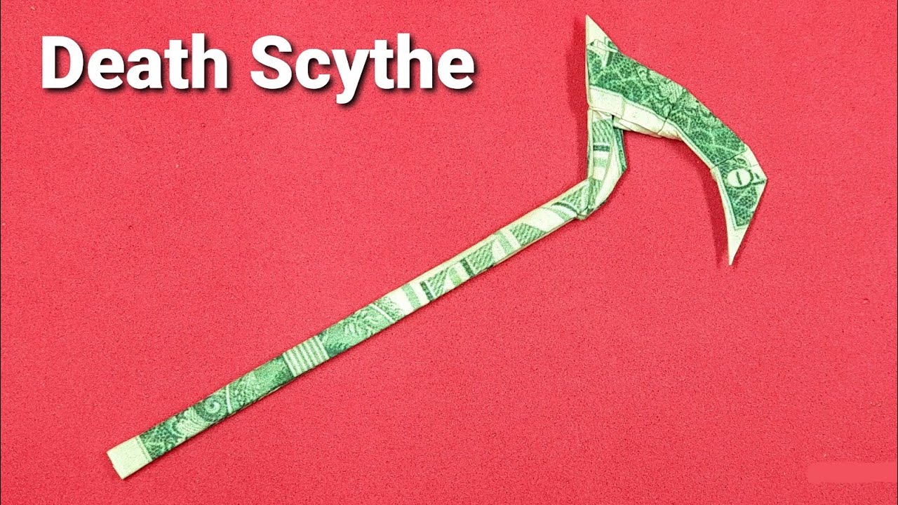 How to fold | Dollar Origami Death Scythe | Money Origami