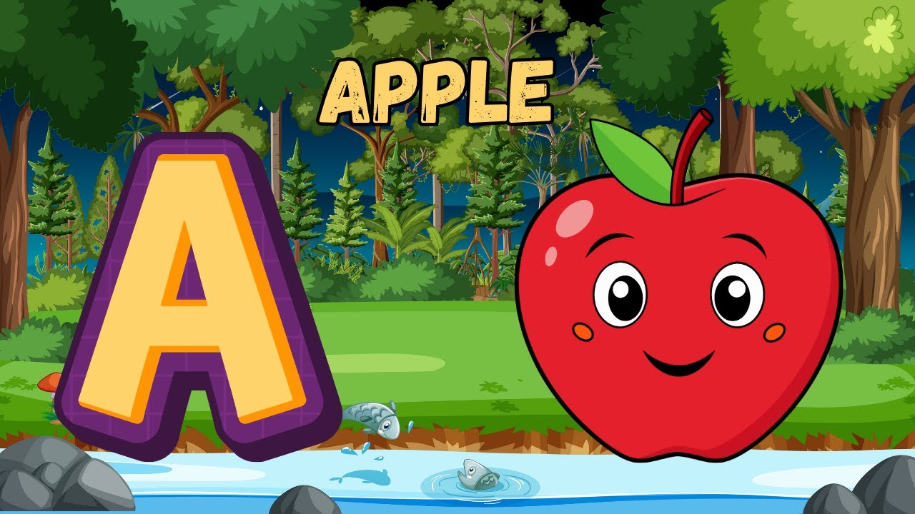 Phonics Song with TWO Words - A For Apple - ABC Alphabet Songs with Sounds for Children1224 11