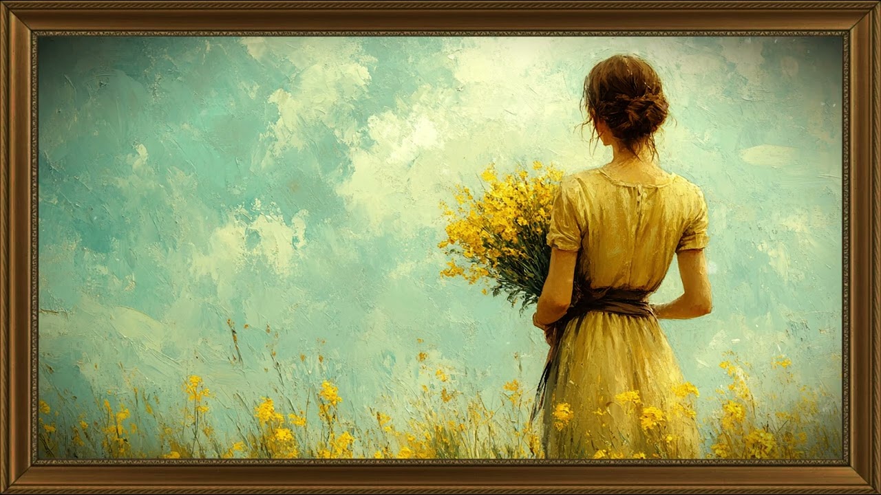 BREATH OF SPRING | Vintage TV Oil Art Painting | Gold Frame TV Art | Art Screensaver for TV 1 hrs