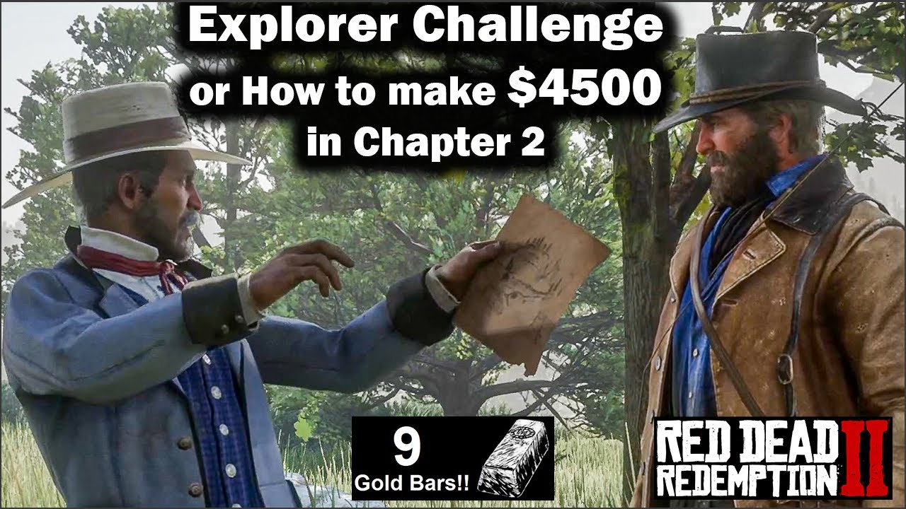 Explorer Challenge or how to make $4500 early in chapter 2 - Red Dead Redemption 2