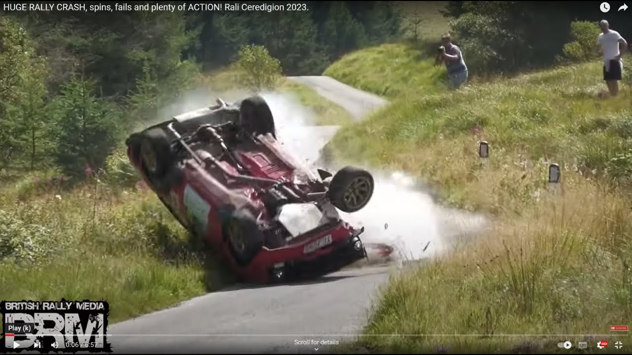 HUGE RALLY CRASH, spins, fails and plenty of ACTION! Rali Ceredigion 2023.