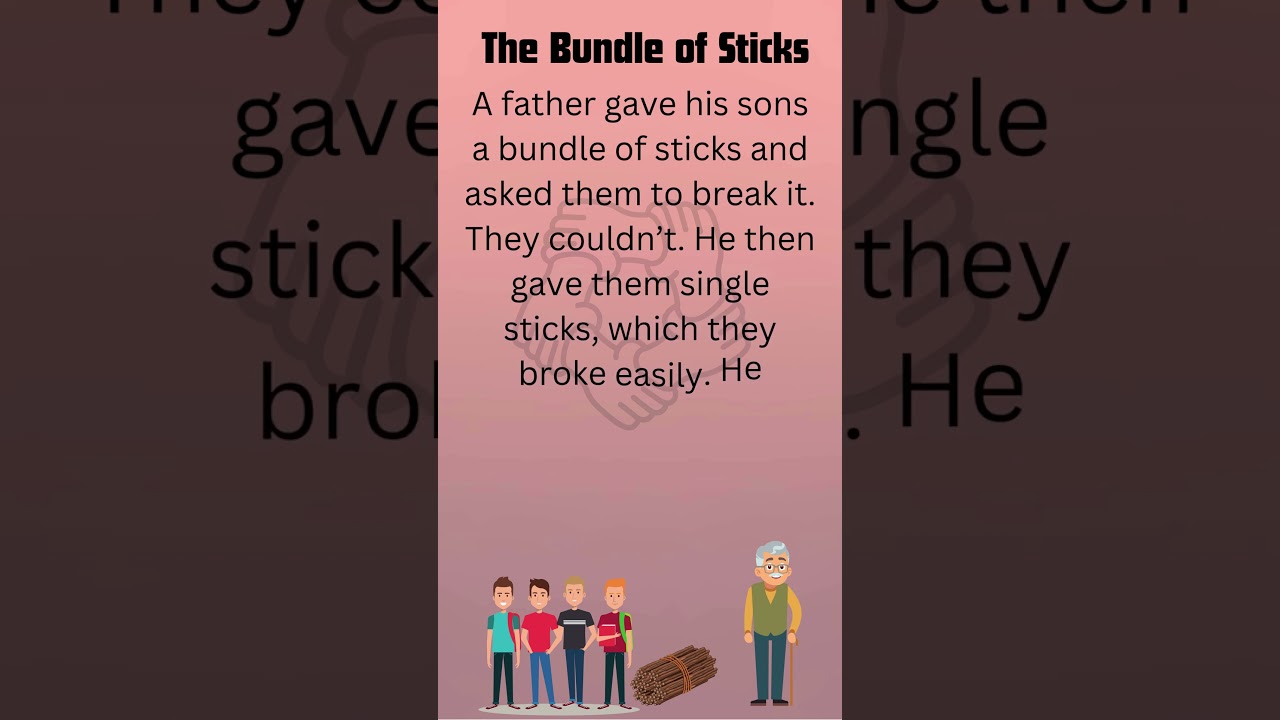 The Bundle of stick | short story | moral story | learn English