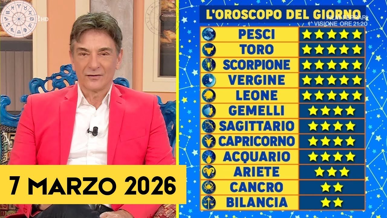 L'oroscopo di Paolo Fox 7 Marzo 2026: Qual è il messaggio del tuo oroscopo oggi?