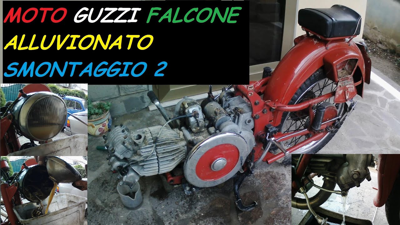 MOTO GUZZI FALCONE ALLUVIONATO SMONTAGGIO 2