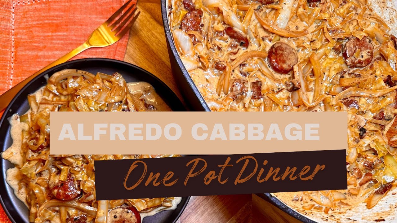 Капуста Альфредо — кето-ужин в одной кастрюле