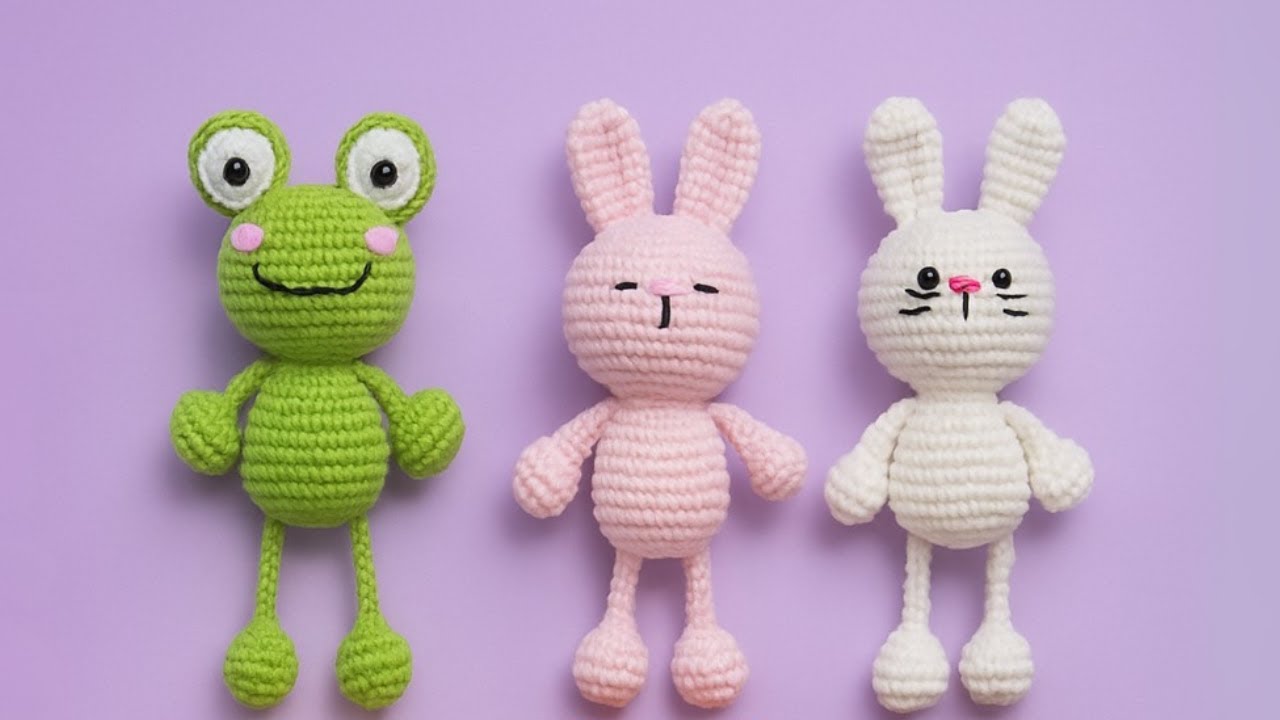 “Animales de crochet Parte 3 🧶 | Caritas bordadas y ojos de seguridad”
