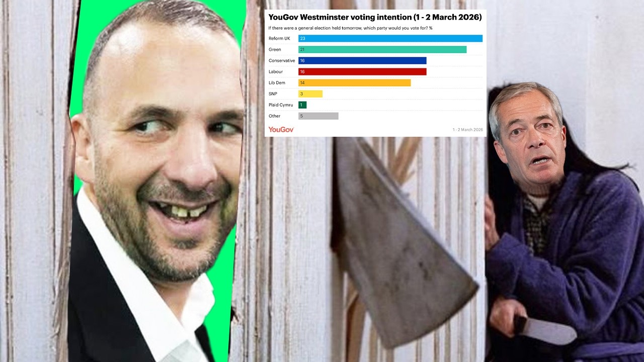 NEW POLL PUTS GREENS 2 POINTS BEHIND REFORM! AHEAD OF LABOUR! BRITISH POLITICS MAY NEVER BE THE SAME