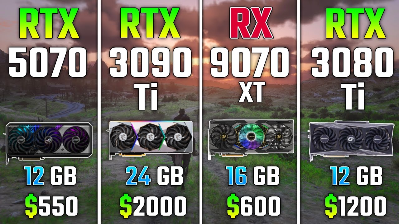 RTX 5070 vs RTX 3090 Ti vs RX 9070 XT vs RTX 3080 Ti | Test in 7 Games