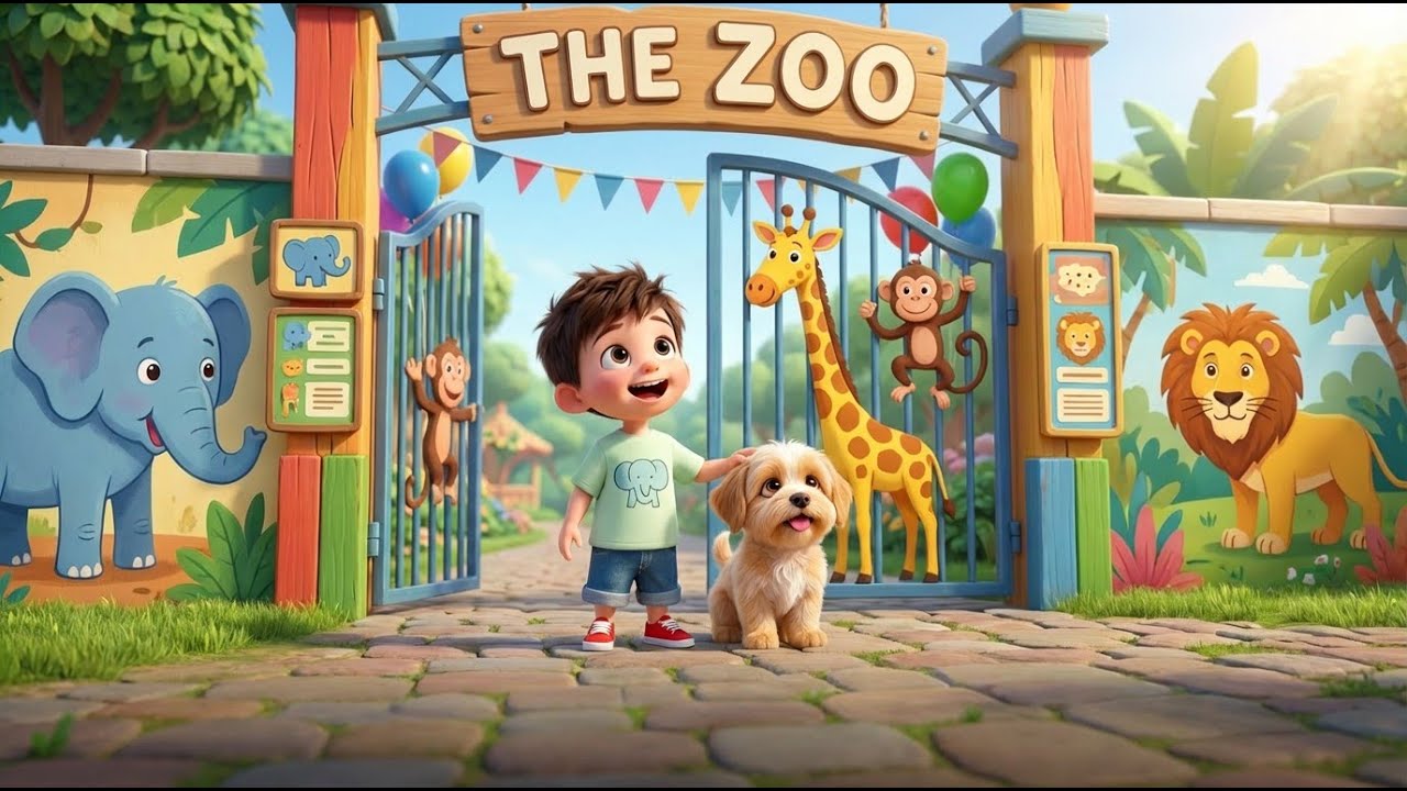 👦🏻 Joy and 🐶 Jojo Visits Zoo 🌿🦒 | Gentle Zoo Learning Story for Kids