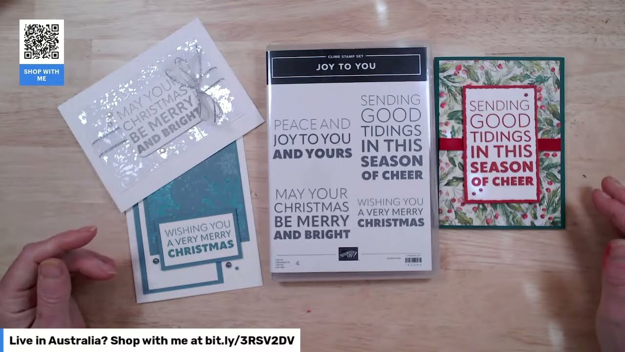 Joy to You stamp set in three quick cards