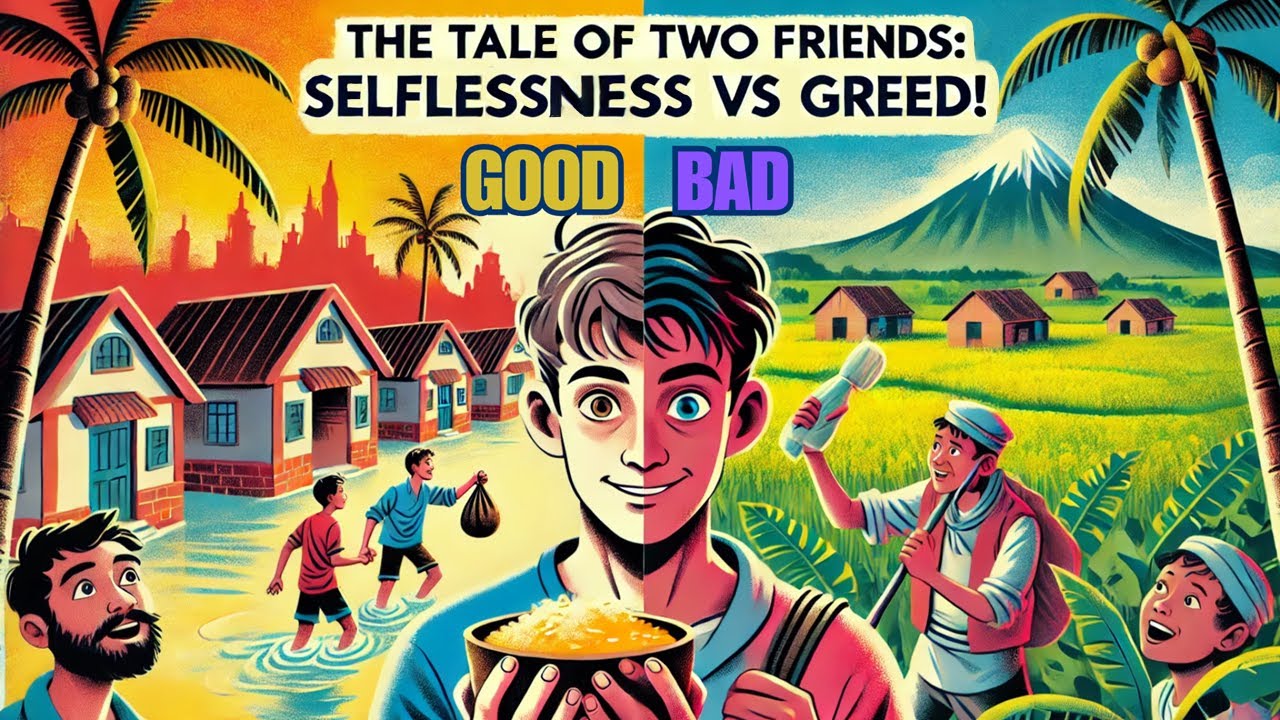 THE TALE OF TWO FRIENDS: SELFLESSNESS VS GREED 🌟|| English Moral Story